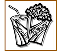Popcorn and soda metal wall art