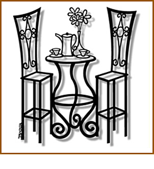 Bistro Table, Large, Metal Art Sculpture