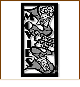 Movie Marquee Metal Art Sculpture