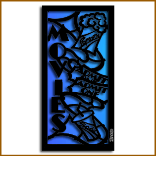 Movie Marquee Metal Art Sculpture