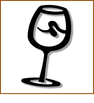 White Wine Glass Metal Wall Art